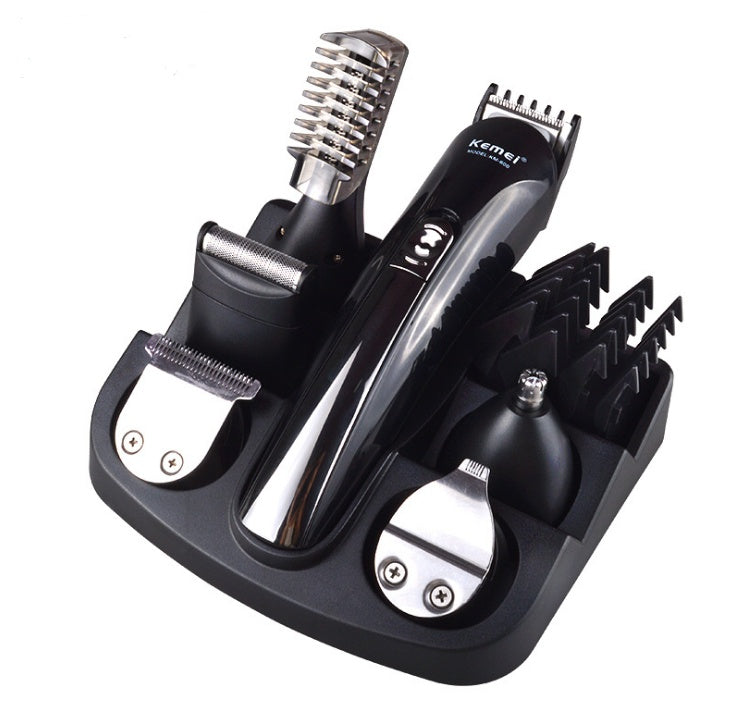 Kemei 6 in 1 Rechargeable Hair Trimmer Titanium Hair Clipper Electric Shaver Beard Trimmer Men Styling Tools Shaving Machine 600 - Otaj Gifts