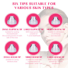Vacuum Blackhead Analyzer With 6 Suction Heads - Otaj Gifts