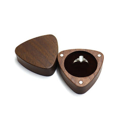Walnut Couple Wedding Ring Box Wedding Heart - Otaj Gifts