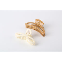 Fashionable Korean Hair Accessories Simple Cross Design Big Grip Hair Clip Solid Color Plastic Hair Clip - Otaj Gifts