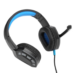 For PS4 3.5mm Headmounted Gaming Headphone with Noise Reduction Microphone RGB Light(black blue ) - Otaj Gifts