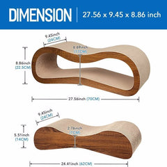 2 In 1 Cat Scratching Board Lounger Bed - Otaj Gifts