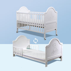 Pine Wood Baby Bed Multi-function with wheels - Otaj Gifts