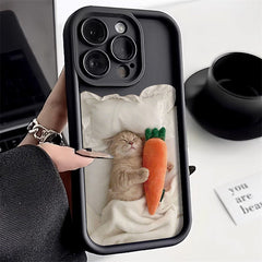 Cartoon Doll All-inclusive Sleeping Cat I Phone Case. - Otaj Gifts