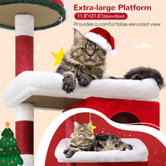 72 Inch Christmas Cat Climbing Rack - Otaj Gifts