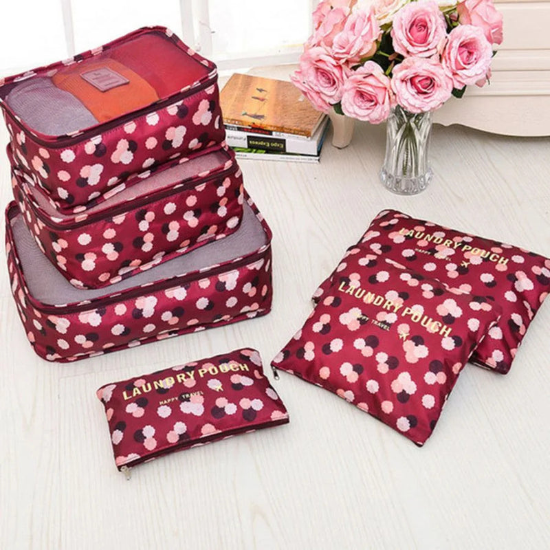 Travel Bag Organizer Kit Travel Bag Necessaire 6 Pieces - Otaj Gifts