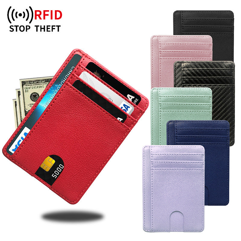 Multiple Card Slots Portable Pu Leather Credit Card Bag Card Holder - Otaj Gifts