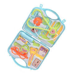 15pcs Doctor Toy Light Blue Educational Cleanable Roles Play Games Kids Pretend Stethoscope Toys Kits - Otaj Gifts