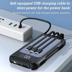 Solar Power Bank 20000mAh 4 USB Backup External Battery Charger For Cell Phone - Otaj Gifts