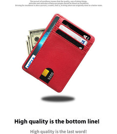 Multiple Card Slots Portable Pu Leather Credit Card Bag Card Holder - Otaj Gifts