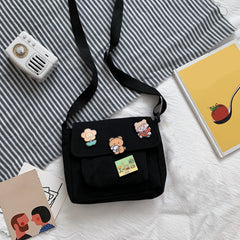 Cute Canvas Small Bag Diagonal Bag All-Match Student Girl Shoulder Bag - Otaj Gifts