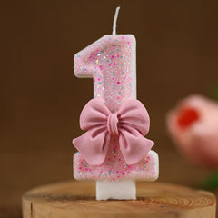 Creative Digital Bow Birthday Candle - Otaj Gifts