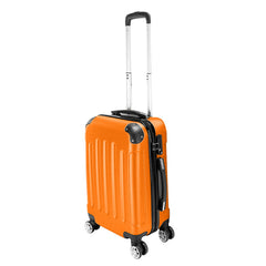 3-in-1 ABS Trolley Case 20 Inches, 24 Inches, 28 Inches Orange - Otaj Gifts
