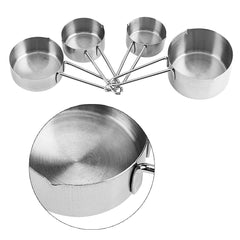 8pcs set Stainless Steel Measuring Cups&Spoons Kit Sugar Coffee Milk Kitchen Gadget Baking Tool - Otaj Gifts