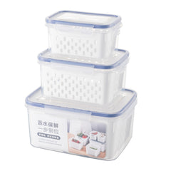 1Pc/3Pcs Fruit Vegetable Storage Containers for Fridge Produce Saver Containers with Lid Colander Refrigerator Organizer Bins Produce Keepers - Otaj Gifts