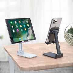 Metal Desktop Tablet Holder Table Cell Foldable Extend Support Desk Mobile Phone Holder Stand For iPhone iPad Adjustable - Otaj Gifts