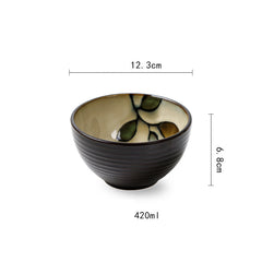 Japanese Ceramic Dishes Bowls Dishes Individuality - Otaj Gifts