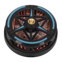 Black Portable Mobile Phone Radiator Intelligent Temperature Control Phone Radiator Fan for Gaming Live Streaming Outdoor Vlog - Otaj Gifts