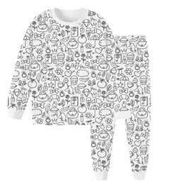 Children's Pajama Set Stick Figure - Otaj Gifts
