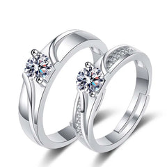 Romantic Couples  Ring Heart Zircon Adjustable to show your Endless Love - Otaj Gifts