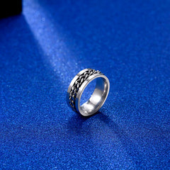 Classic Fashion Titanium Stainless Steel Chain Spinner Rings For Women & Men - Otaj Gifts