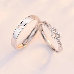 Romantic Couples  Ring Heart Zircon Adjustable to show your Endless Love - Otaj Gifts