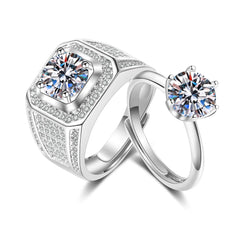 Romantic Couples  Ring Heart Zircon Adjustable to show your Endless Love - Otaj Gifts