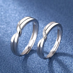 Romantic Couples  Ring Heart Zircon Adjustable to show your Endless Love - Otaj Gifts