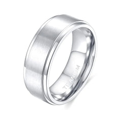 Tigrade 4/6/8/10mm Black Titanium Ring Man Brushed Wedding Band Women Engagement Rings Silver Color Bague Femme anneau bijoux - Otaj Gifts