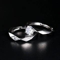 Romantic Couples  Ring Heart Zircon Adjustable to show your Endless Love - Otaj Gifts