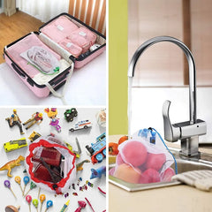 3 Sizes Reusable Mesh Produce Bag Washable Eco-Friendly Bags for Grocery Shopping Storage Fruit Vegetable Toys Sundries Bag - Otaj Gifts