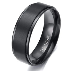Tigrade 4/6/8/10mm Black Titanium Ring Man Brushed Wedding Band Women Engagement Rings Silver Color Bague Femme anneau bijoux - Otaj Gifts