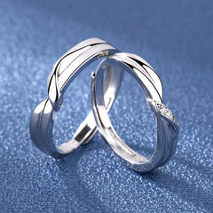 Romantic Couples  Ring Heart Zircon Adjustable to show your Endless Love - Otaj Gifts
