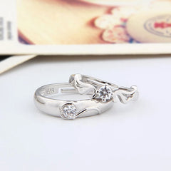 Romantic Couples  Ring Heart Zircon Adjustable to show your Endless Love - Otaj Gifts