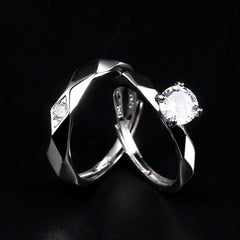 Romantic Couples  Ring Heart Zircon Adjustable to show your Endless Love - Otaj Gifts
