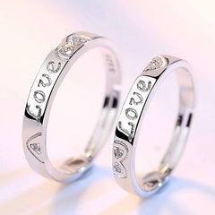 Romantic Couples  Ring Heart Zircon Adjustable to show your Endless Love - Otaj Gifts
