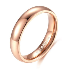 Blue Men Wedding Band Titanium Rings Engagement Rings For Women High Polished Rings - Otaj Gifts