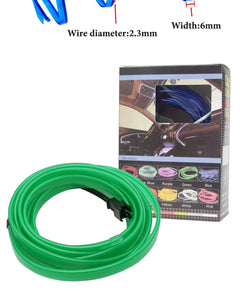 5M purple Car light DIY Car Interior Lighting Flexible Neon With Cigarette usb Drive controller car accessories Car LED 12V - Otaj Gifts