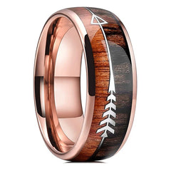 Fashion 8mm Men Stainless Steel Rings Inlay Meteorite Abalone Shell Rings For Men Women Wedding Engagement Band Jewelry Gift - Otaj Gifts