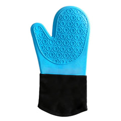 Non-Slip Silicone Oven Mitt Waterproof Heat Resistant Kitchen Gloves Long Cotton Bbq Oven Gloves for Barbecue Cooking Baking - Otaj Gifts