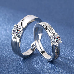 Romantic Couples  Ring Heart Zircon Adjustable to show your Endless Love - Otaj Gifts