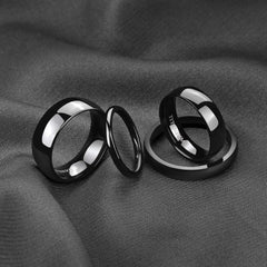 Blue Men Wedding Band Titanium Rings Engagement Rings For Women High Polished Rings - Otaj Gifts