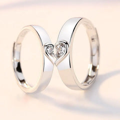 Romantic Couples  Ring Heart Zircon Adjustable to show your Endless Love - Otaj Gifts