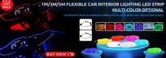 5M purple Car light DIY Car Interior Lighting Flexible Neon With Cigarette usb Drive controller car accessories Car LED 12V - Otaj Gifts