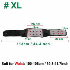 Adjustable Tourmaline Self Heating Magnetic Therapy Waist Support Belt Lumbar Brace Massage Band - Otaj Gifts