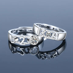 Romantic Couples  Ring Heart Zircon Adjustable to show your Endless Love - Otaj Gifts