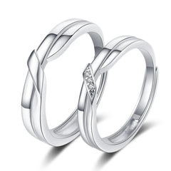 Romantic Couples  Ring Heart Zircon Adjustable to show your Endless Love - Otaj Gifts