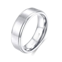 Tigrade 4/6/8/10mm Black Titanium Ring Man Brushed Wedding Band Women Engagement Rings Silver Color Bague Femme anneau bijoux - Otaj Gifts