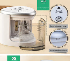 TENWIN 8004 Double Holes Electric Pencil Sharpener Home School Office Desktop Pencil Sharpener Students Supplies Stationery - Otaj Gifts