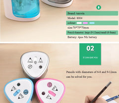 TENWIN 8004 Double Holes Electric Pencil Sharpener Home School Office Desktop Pencil Sharpener Students Supplies Stationery - Otaj Gifts